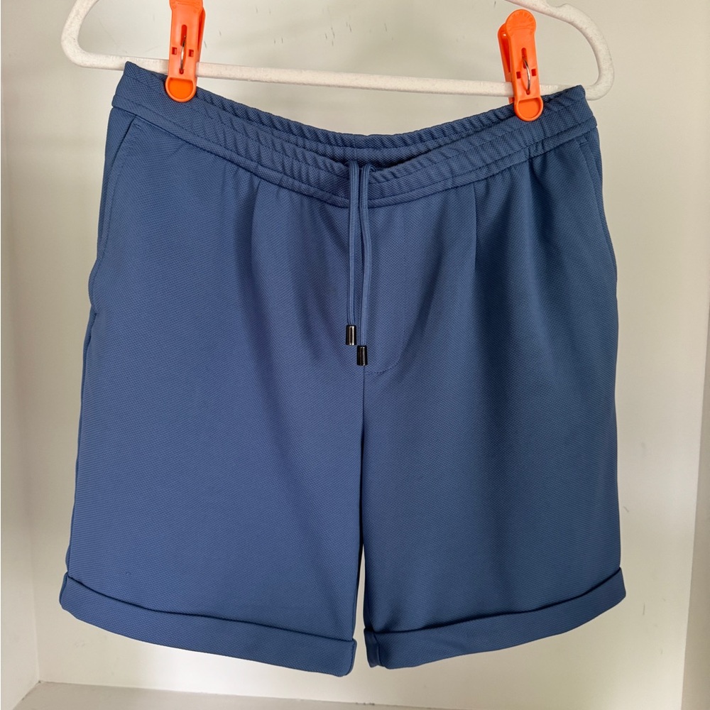 Zara Blue Jogger Dress Shorts Size Medium